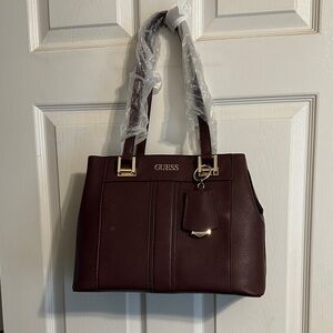 Guess Deep Burgundy Shoulder Bag